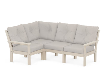 POLYWOOD® Vineyard 4-Piece Sectional in Sand / Cast Ash