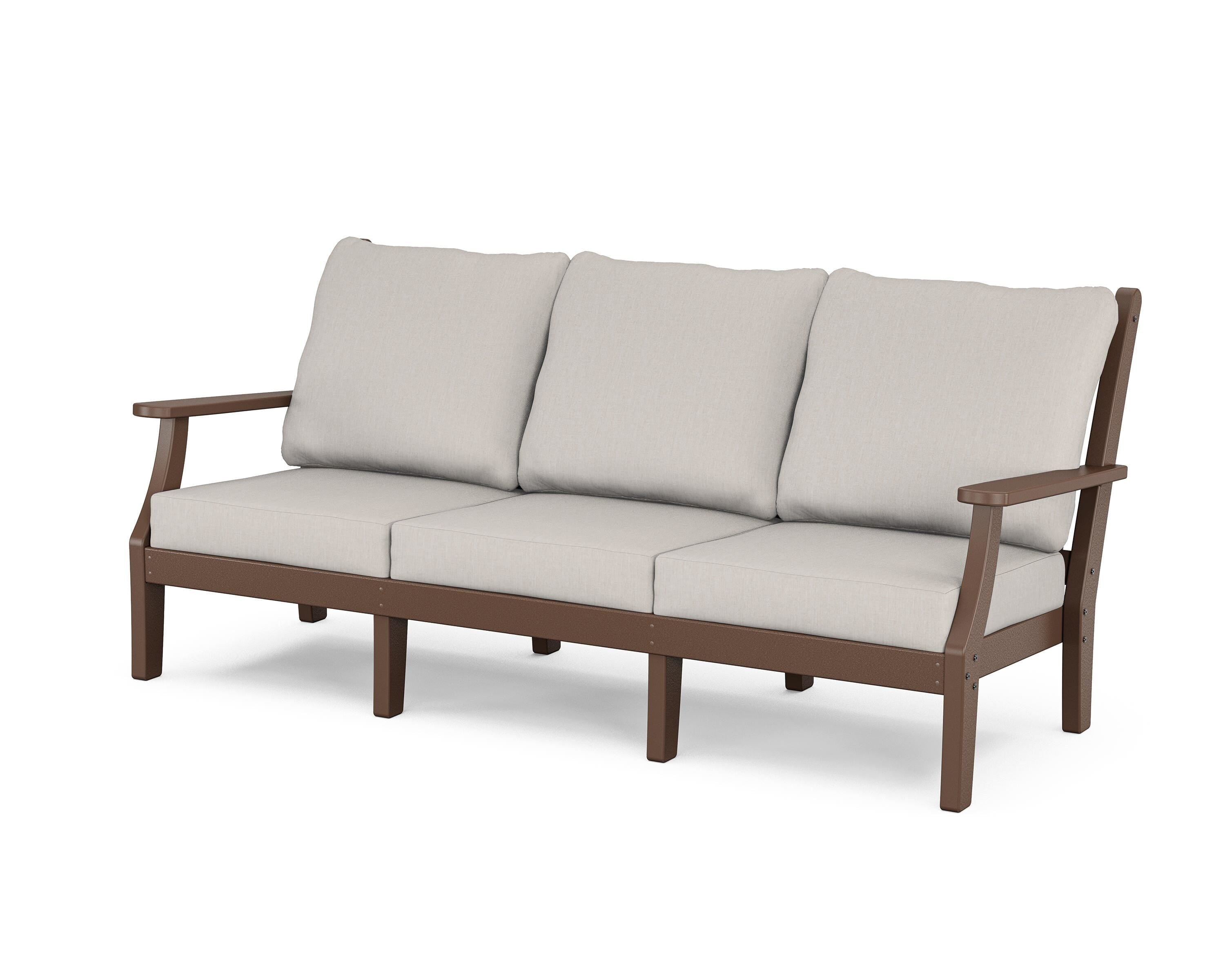 Country Living Wovendale Deep Seating Sofa in Mahogany / Cast Ash