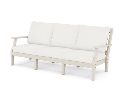 Martha Stewart by POLYWOOD® Chinoiserie Deep Seating Sofa in Sand / Natural Linen