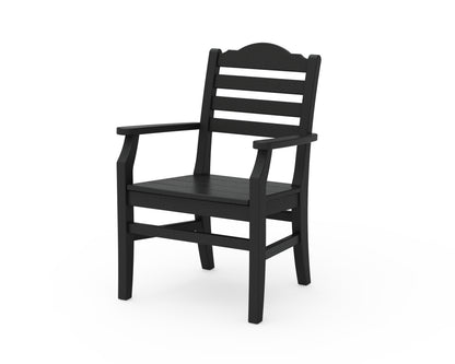 POLYWOOD® Savannah Dining Arm Chair in Black