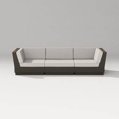 PW Designer Series Elevate Sofa Sectional in Vintage Coffee / Cast Ash