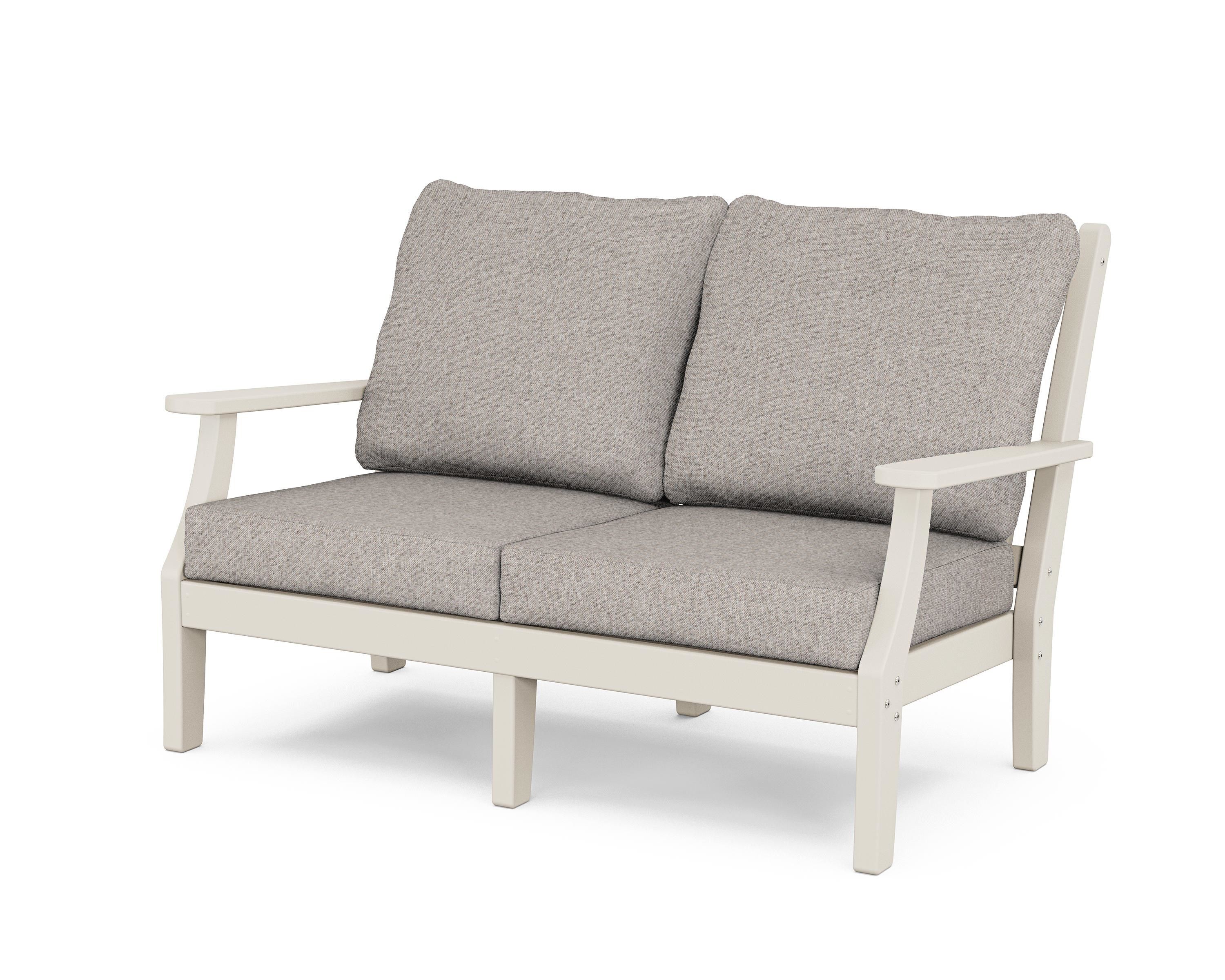 Country Living Wovendale Deep Seating Loveseat in Sand / Weathered Tweed