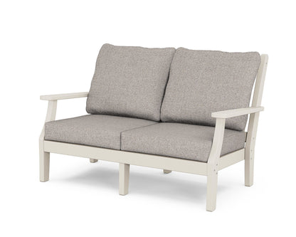 Country Living Wovendale Deep Seating Loveseat in Sand / Weathered Tweed