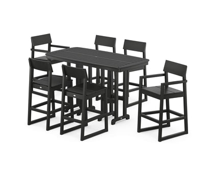 POLYWOOD® EDGE 7-Piece Bar Set in Black