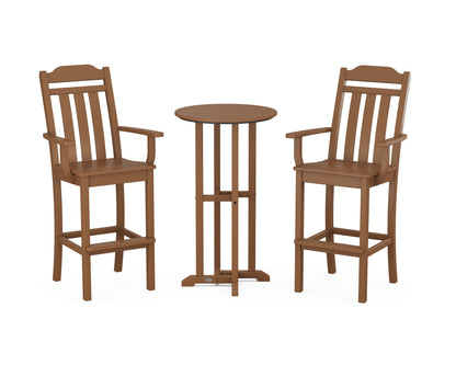Country Living Cottage 3-Piece Farmhouse Bar Set in Teak