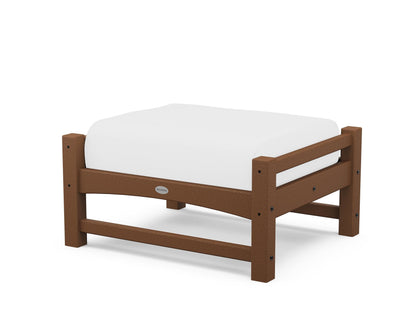 POLYWOOD® Club Ottoman in Teak / Natural