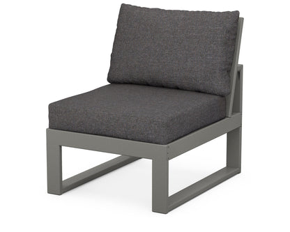 Unbranded Modular Armless Chair in Slate Grey / Ash Charcoal