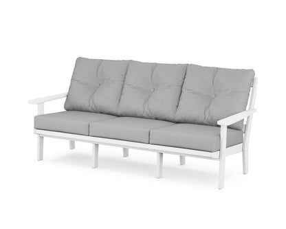 POLYWOOD® Mission Deep Seating Sofa in White / Granite
