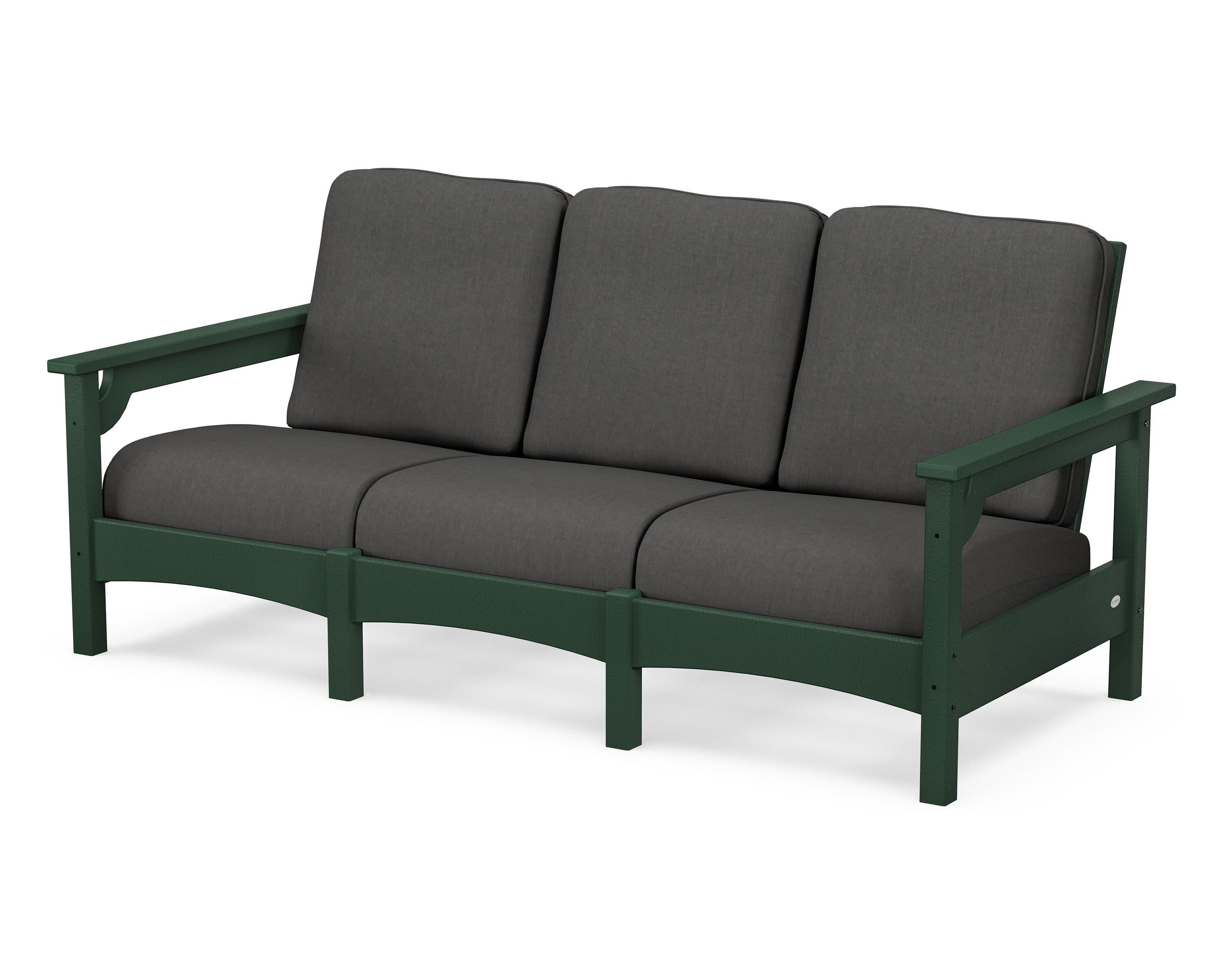 POLYWOOD® Club Sofa in Green / Spectrum Carbon
