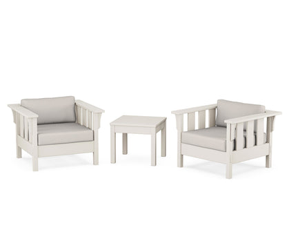 Martha Stewart by POLYWOOD® Acadia 3-Piece Deep Seating Set in Sand / Cast Ash