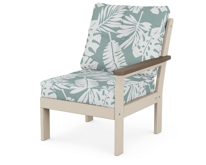POLYWOOD® Vineyard Modular Right Arm Chair in Sand / Kona / Leaf Glacier Spa