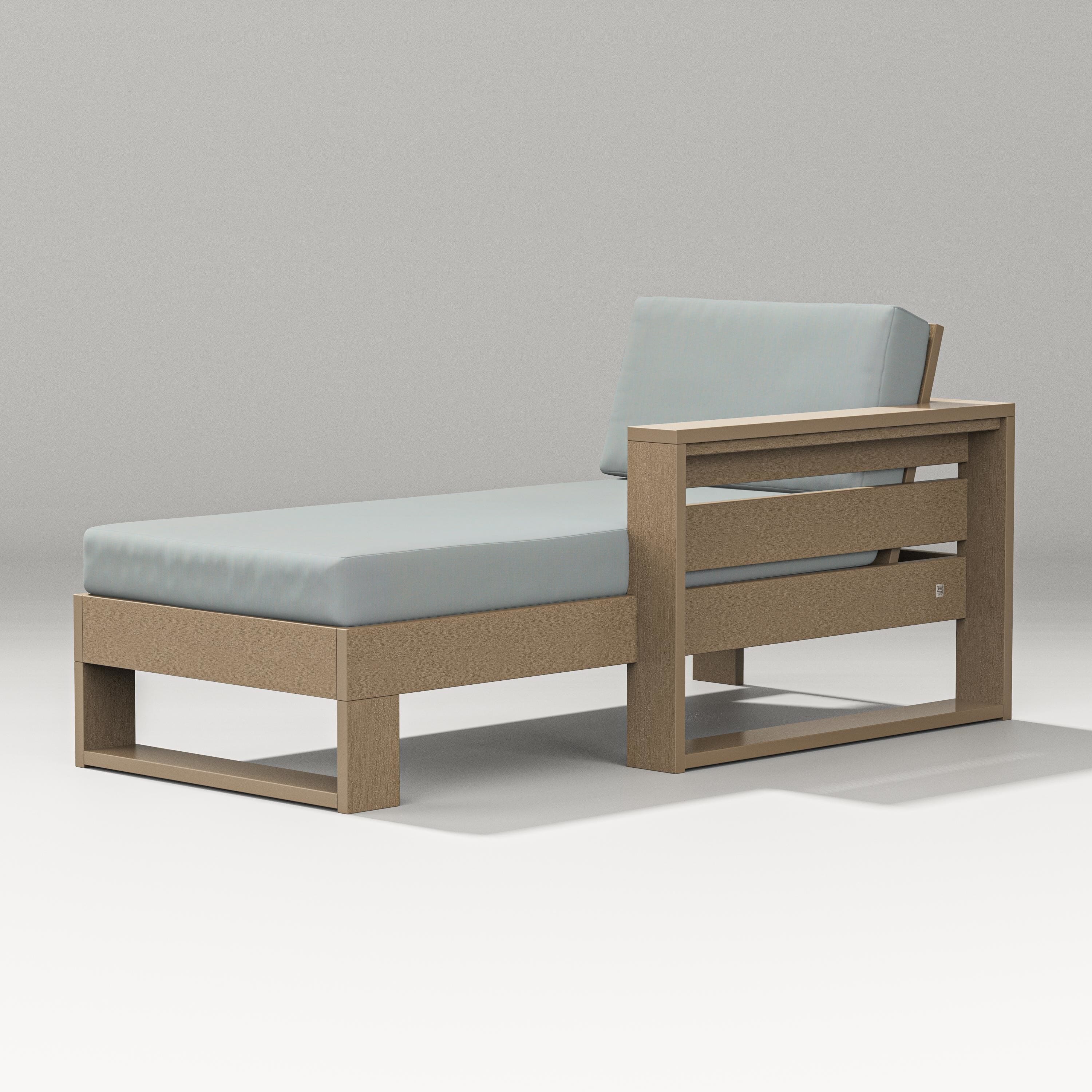 PW Designer Series Latitude Modular Right Arm Chaise in Vintage Sahara / Spa