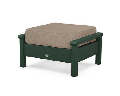 POLYWOOD® Harbour Deep Seating Ottoman in Green / Spiced Burlap