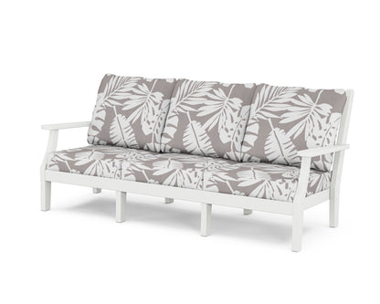 Country Living Wovendale Deep Seating Sofa in White / Leaf Grey Mist