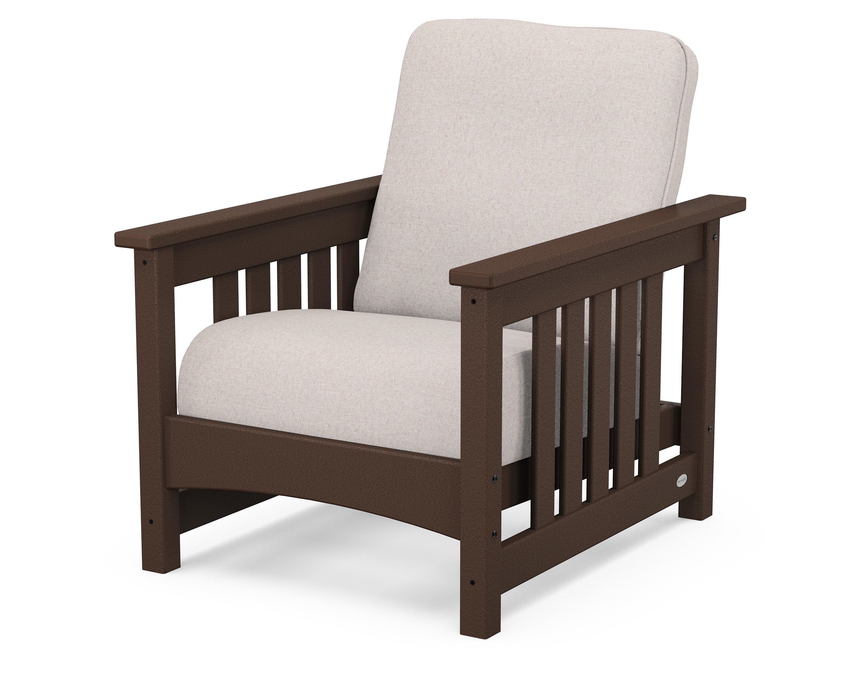 POLYWOOD® Club Mission Chair in Mahogany / Dune Burlap