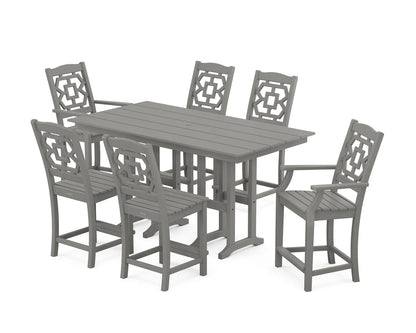 Chinoiserie 7-Piece Farmhouse Counter Set