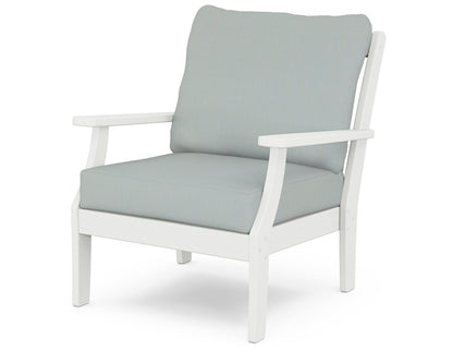POLYWOOD® Braxton Deep Seating Chair in White / Spa
