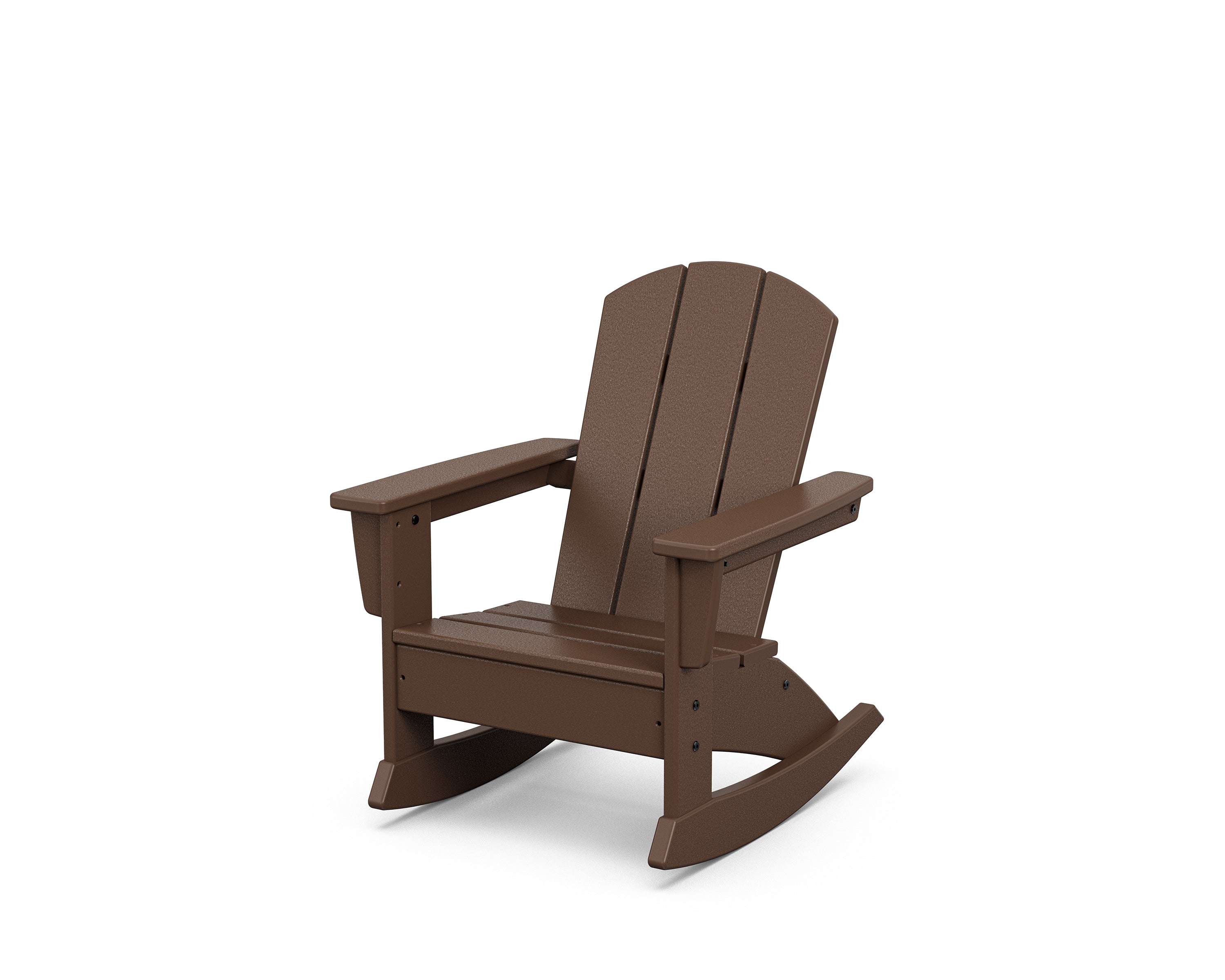 POLYWOOD® Kids Nautical Adirondack Rocking Chair in Mahogany