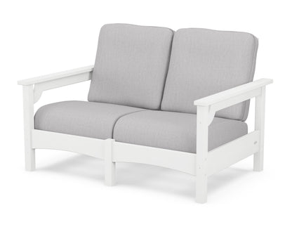 POLYWOOD® Club Loveseat in White / Granite
