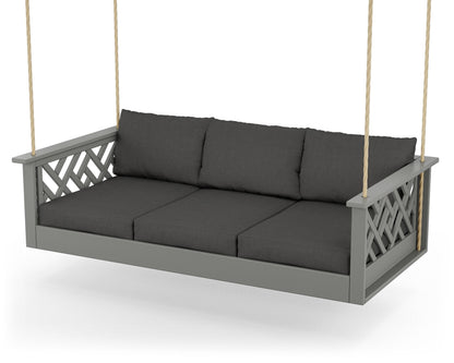 POLYWOOD® Chippendale Daybed Swing in Slate Grey / Spectrum Carbon