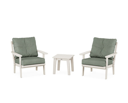 POLYWOOD® Oxford 3-Piece Deep Seating Set in Sand / Cast Sage