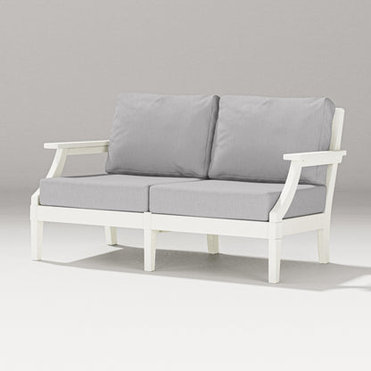 PW Designer Series Estate Loveseat in Vintage White / Granite