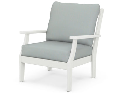 POLYWOOD® Braxton Deep Seating Chair in Vintage White / Spa