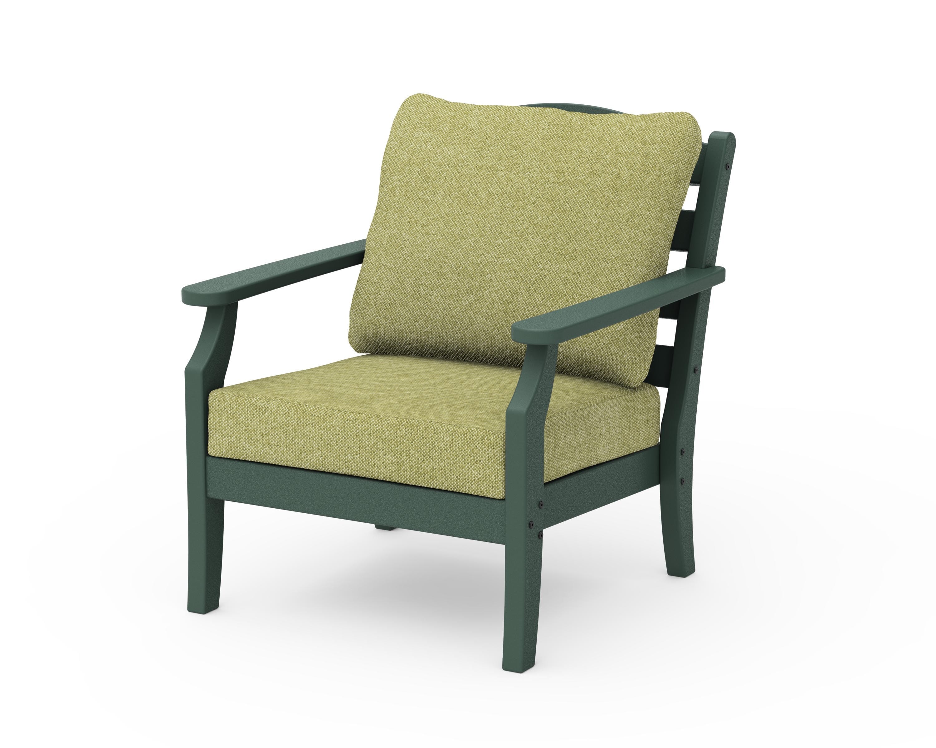 Draper James™ by  POLYWOOD® Savannah Deep Seating Chair in Green / Chartreuse Boucle