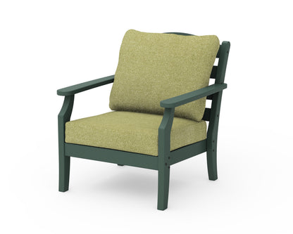 Draper James™ by  POLYWOOD® Savannah Deep Seating Chair in Green / Chartreuse Boucle