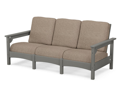 POLYWOOD® Club Sofa in Slate Grey / Spiced Burlap