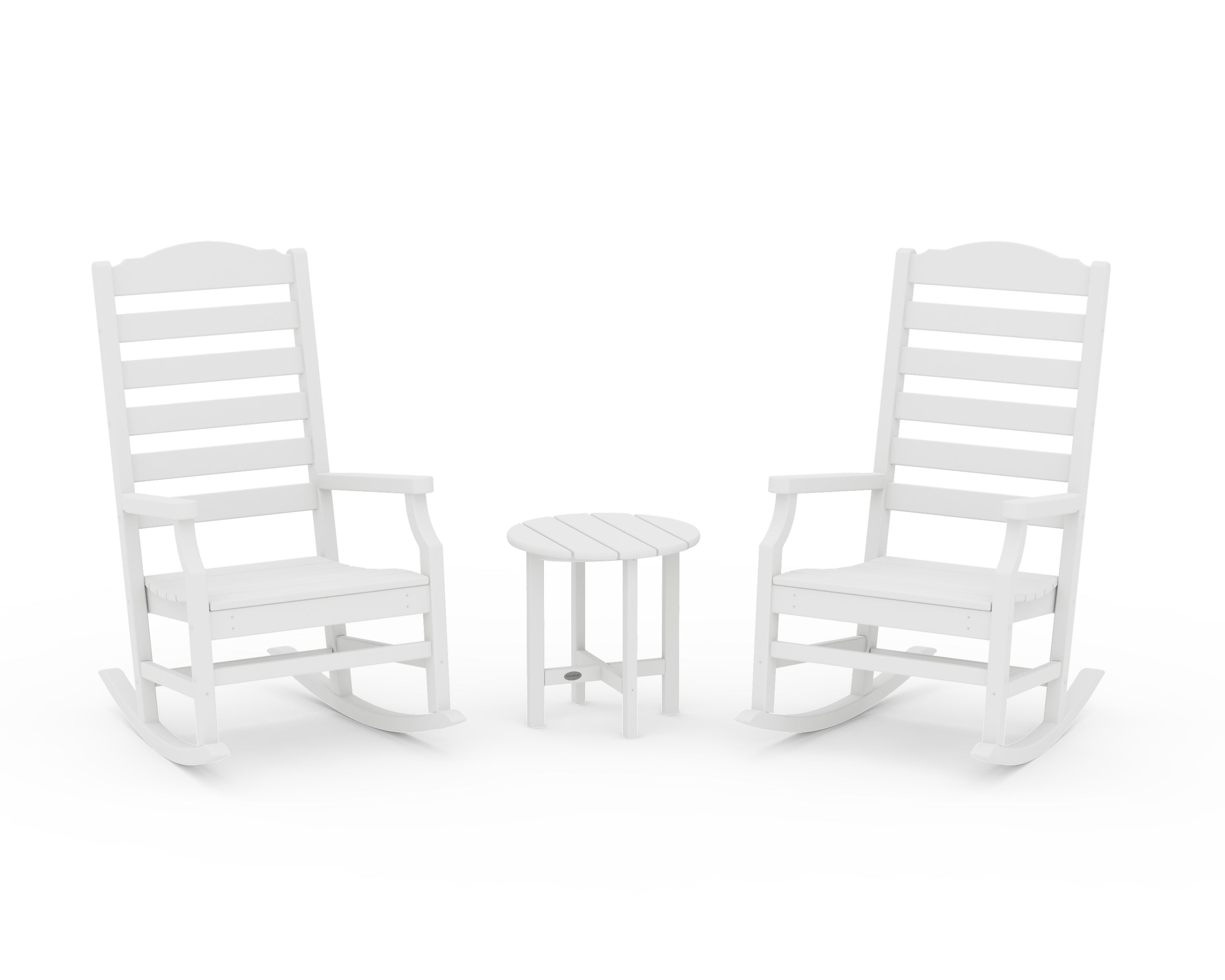 POLYWOOD® Savannah 3-Piece Rocking Chair Set in White