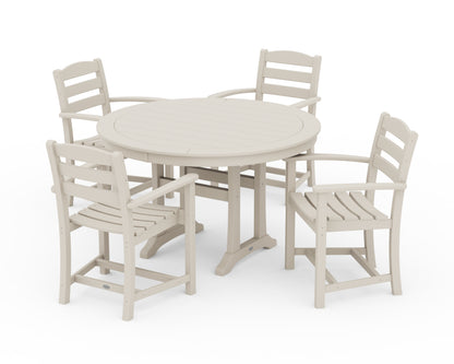POLYWOOD® La Casa Café 5-Piece Arm Chair Dining Set in Sand