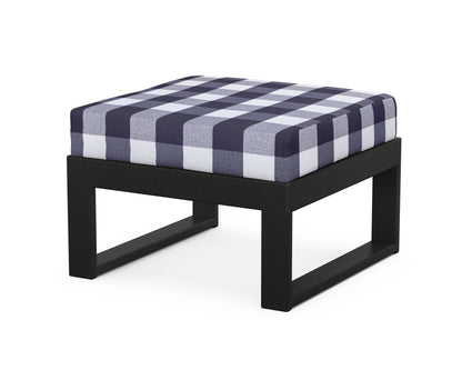 Unbranded Modular Ottoman - Modern in Black / Buffalo Plaid Navy