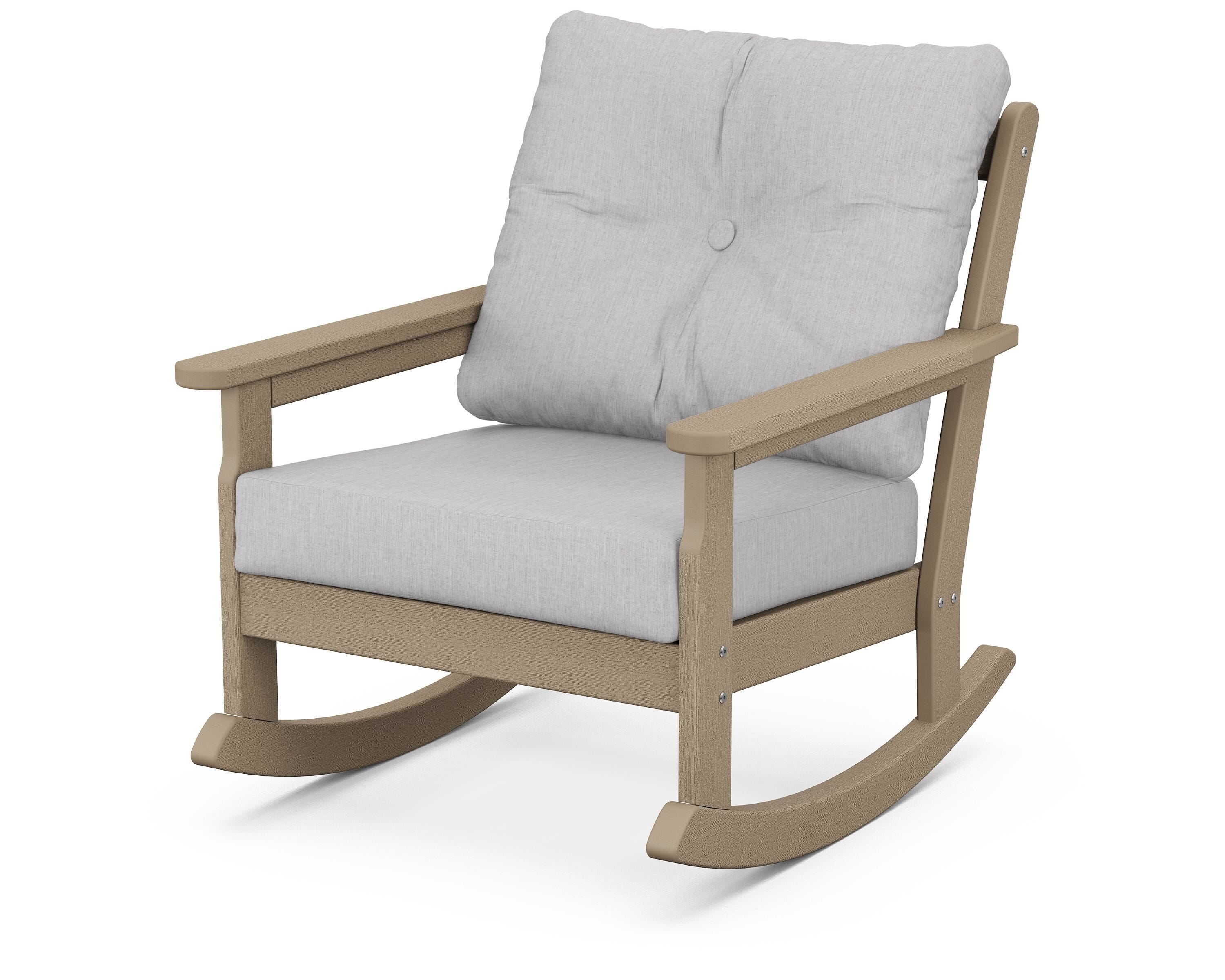 POLYWOOD® Vineyard Deep Seating Rocking Chair in Vintage Sahara / Granite