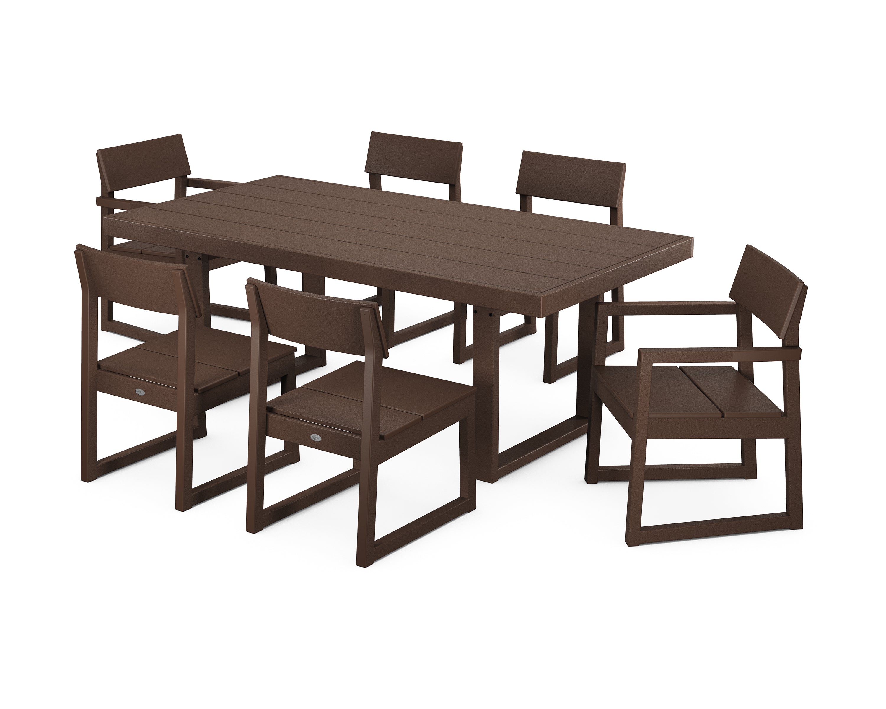POLYWOOD® EDGE 7-Piece Dining Set in Mahogany