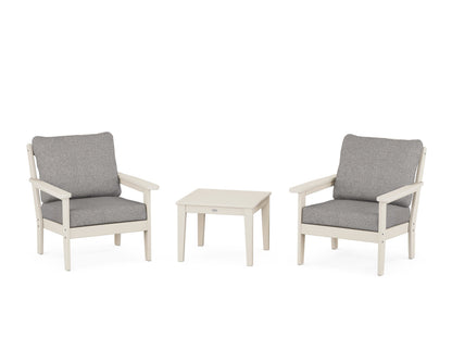 Country Living Cottage 3-Piece Deep Seating Set in Sand / Grey Mist