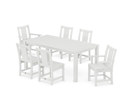 POLYWOOD® Prairie 7-Piece Parsons Dining Set in White
