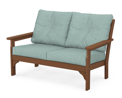 POLYWOOD® Vineyard Deep Seating Loveseat in Teak / Glacier Spa