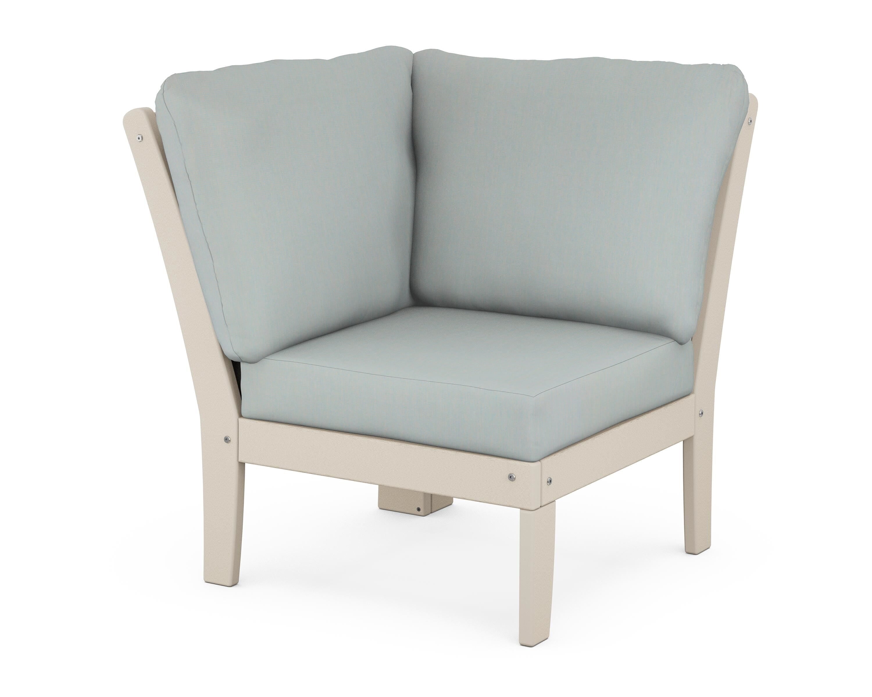POLYWOOD® Braxton Modular Corner Chair in Sand / Spa