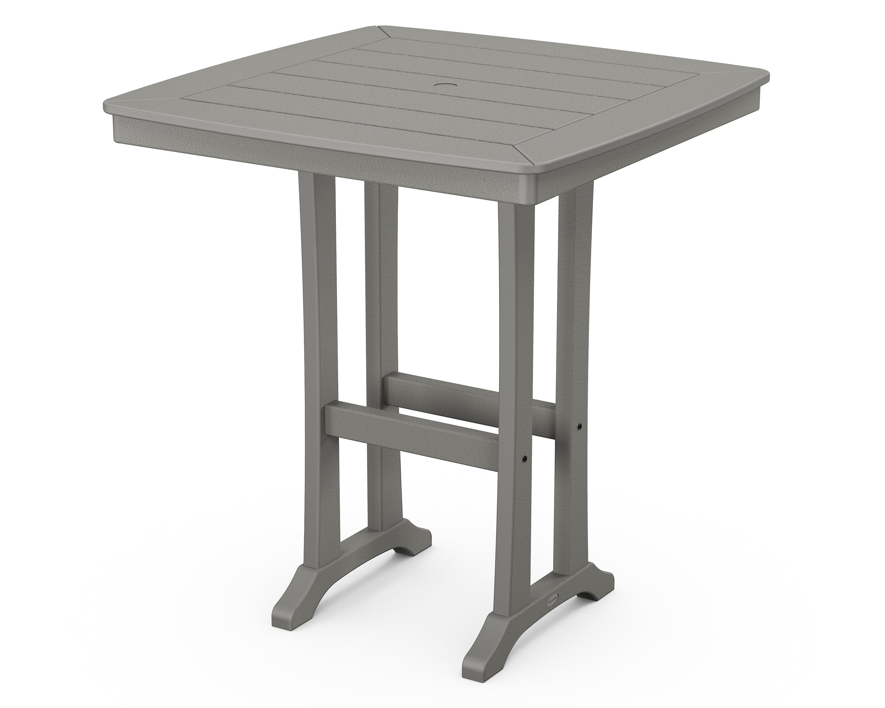 POLYWOOD® Nautical Trestle 37" Bar Table in Slate Grey