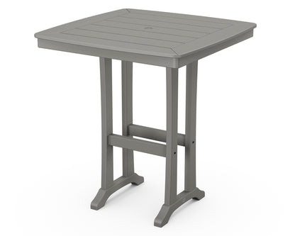 POLYWOOD® Nautical Trestle 37" Bar Table in Slate Grey