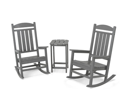 POLYWOOD® Presidential Rocker 3-Piece Set in Slate Grey