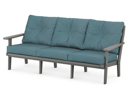 POLYWOOD® Lakeside Deep Seating Sofa in Slate Grey / Ocean Teal