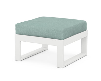 Unbranded Modular Ottoman - Modern in White / Glacier Spa