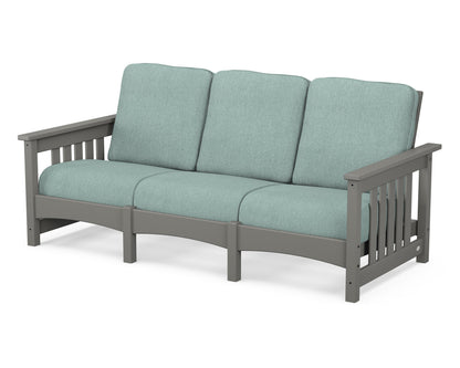 POLYWOOD® Club Mission Sofa in Slate Grey / Glacier Spa