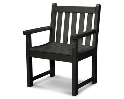 POLYWOOD® Traditional Garden Arm Chair in Black