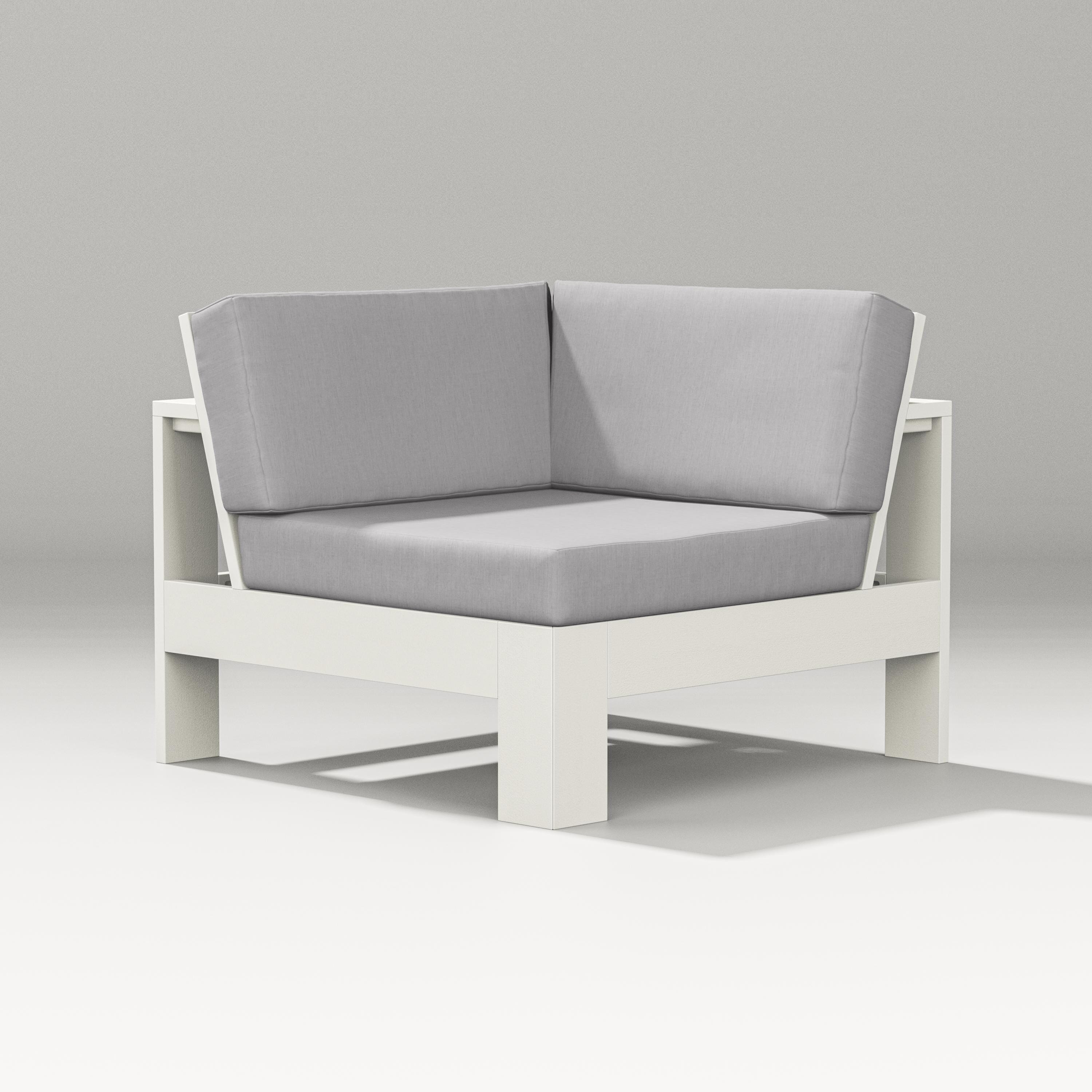 PW Designer Series Latitude Modular Corner Chair in Vintage White / Granite