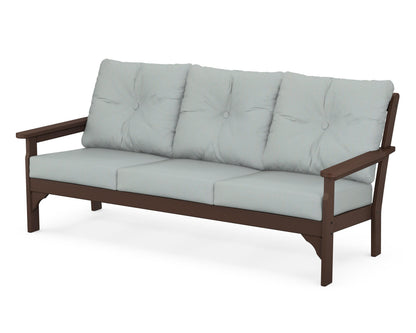 POLYWOOD® Vineyard Deep Seating Sofa in Mahogany / Spa