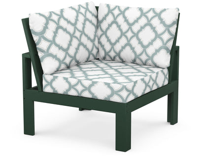 Unbranded Modular Corner Chair in Green / Trellis Glacier Spa