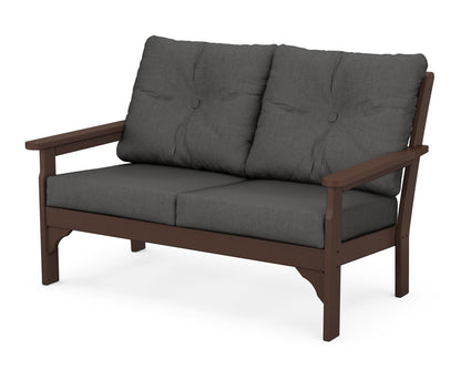 POLYWOOD® Vineyard Deep Seating Loveseat in Mahogany / Spectrum Carbon